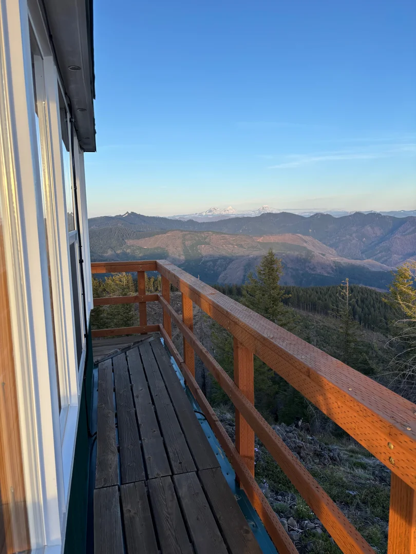 Fire station lookout in forest area