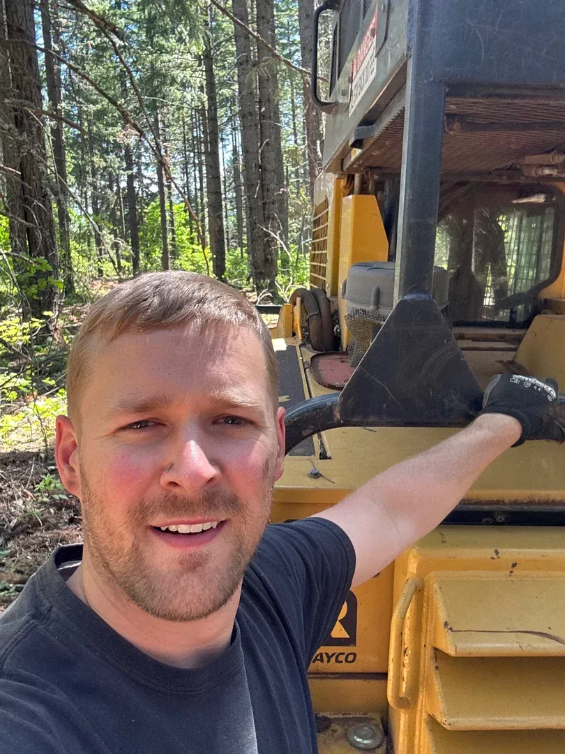 Professional forestry equipment in the field